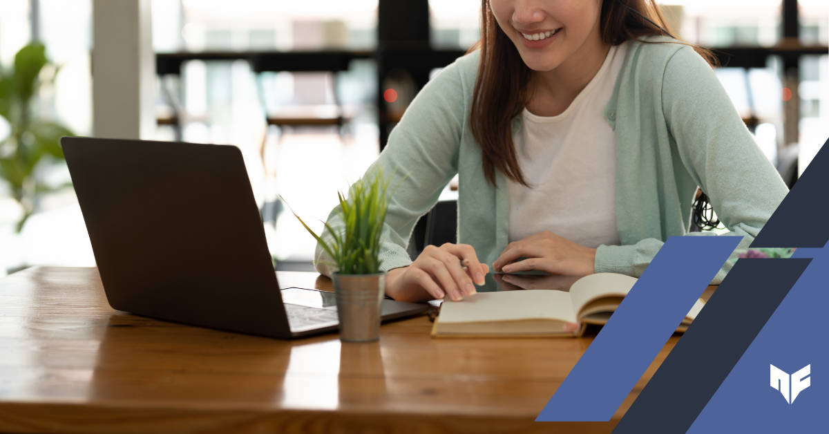 Administrative professional working in an office