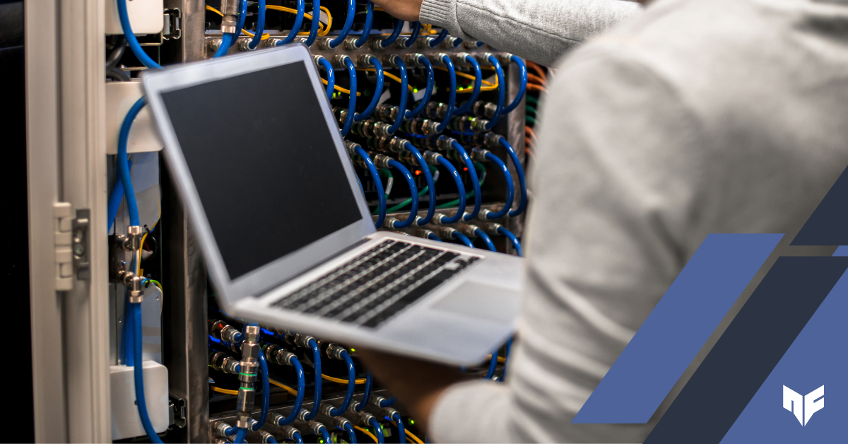 Security professional working with technical infrastructure
