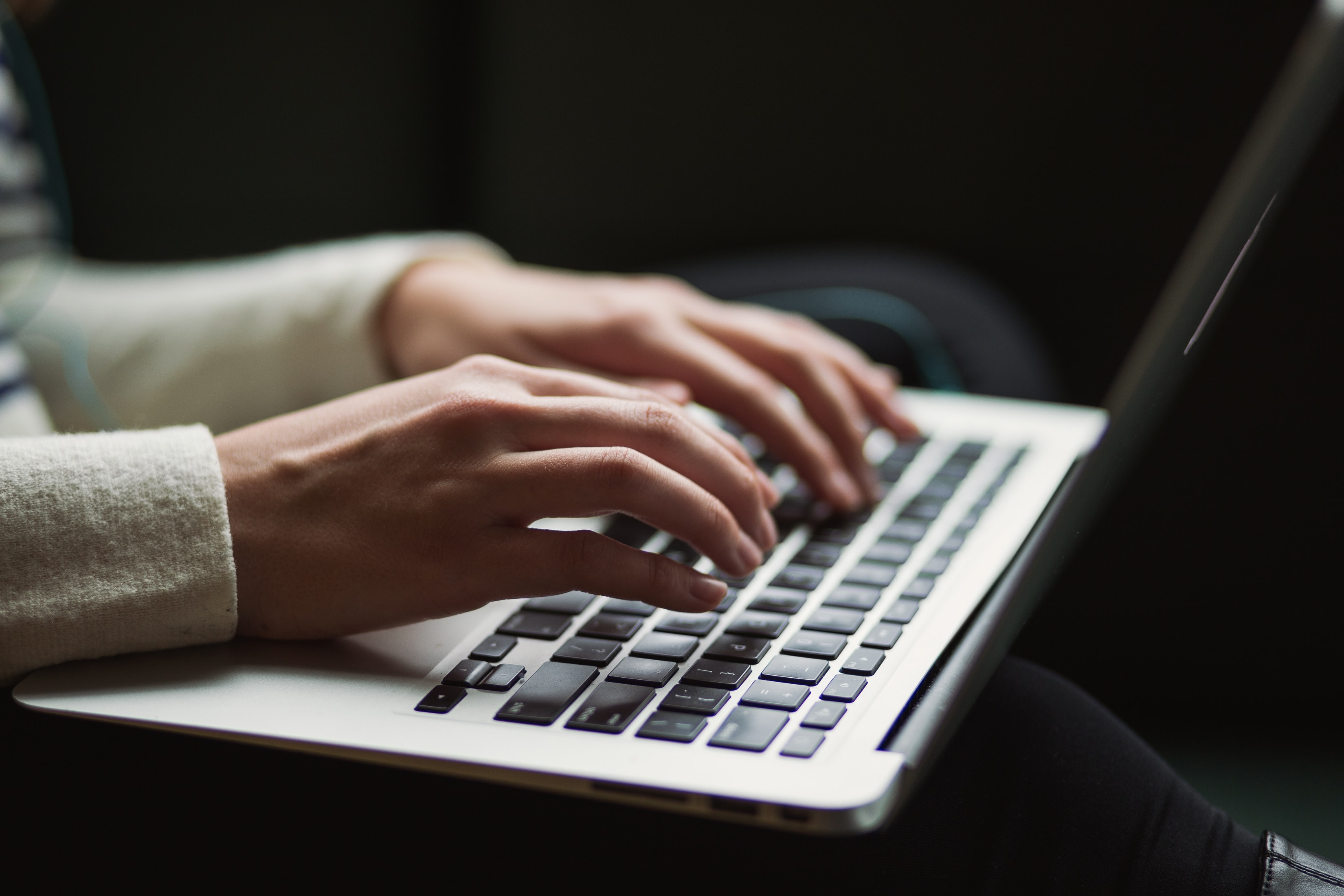 A security professional conducting an assessment from a laptop