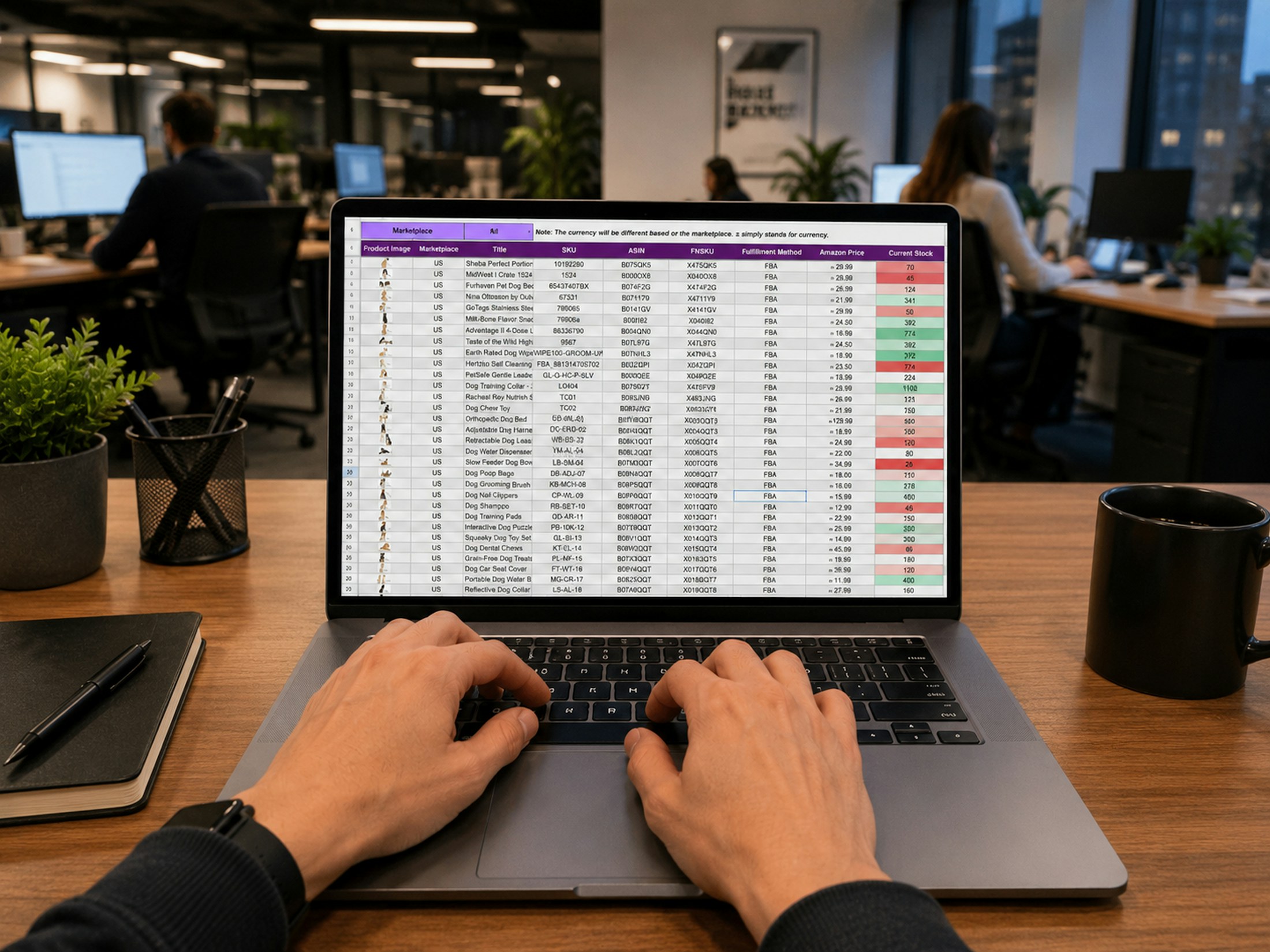 A professional reviewing measurable information on a laptop